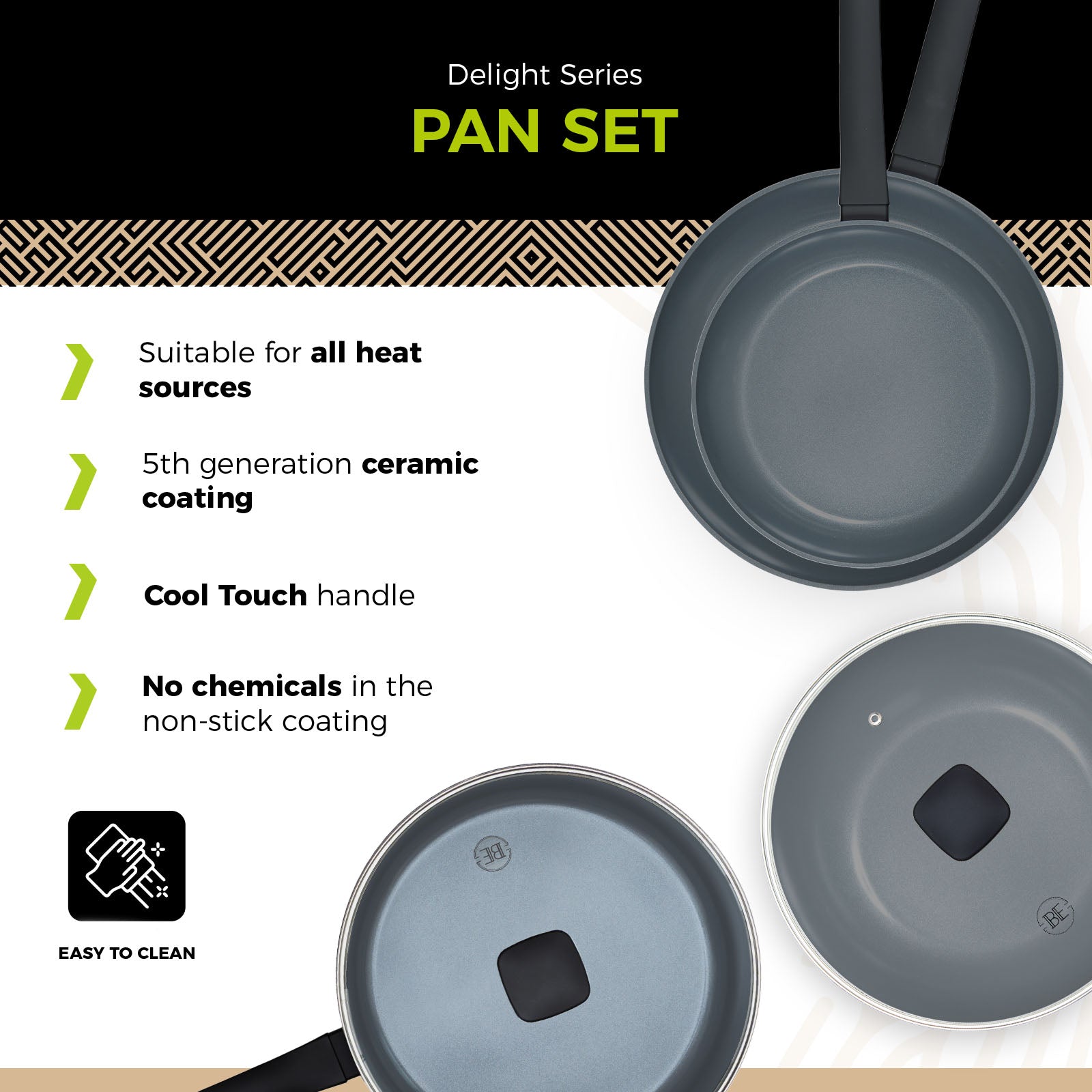 BE | LIVING Delight Serie Pannenset 4-delig
