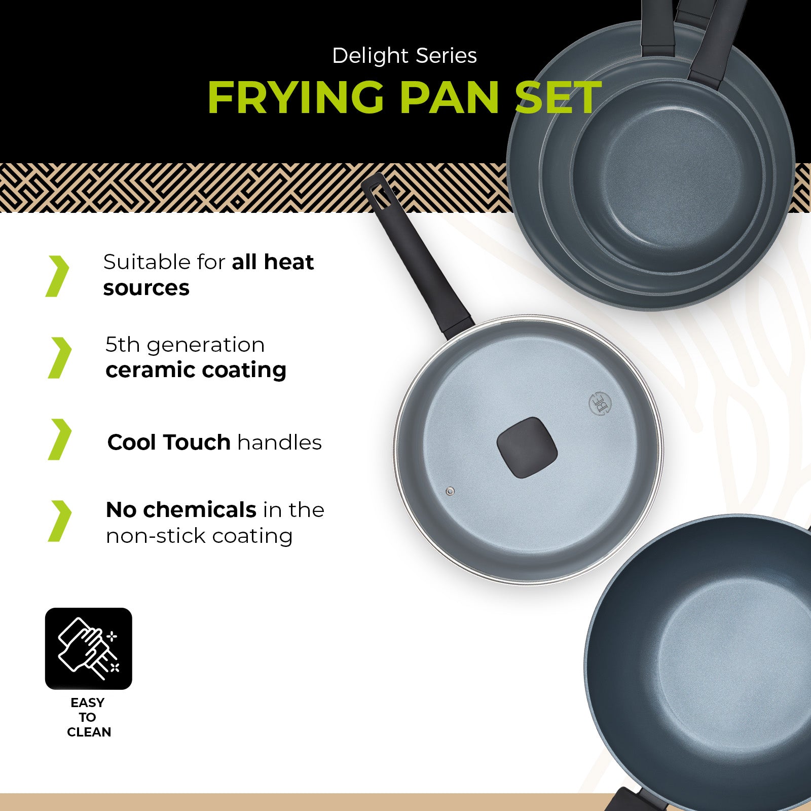 BE | LIVING Delight Serie Pannenset – 5-delig
