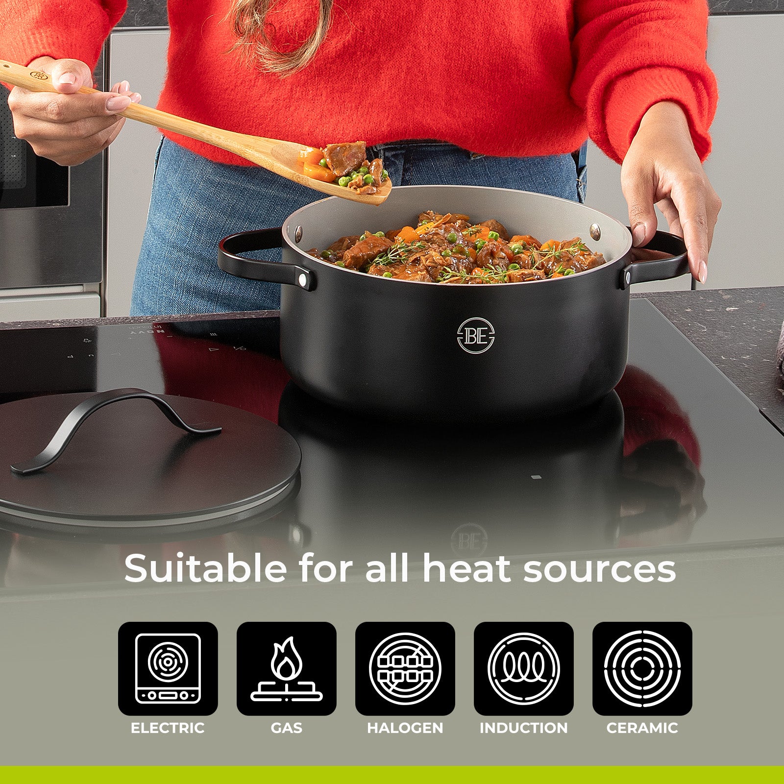 BE | LIVING Essential Serie Braadpan met Deksel