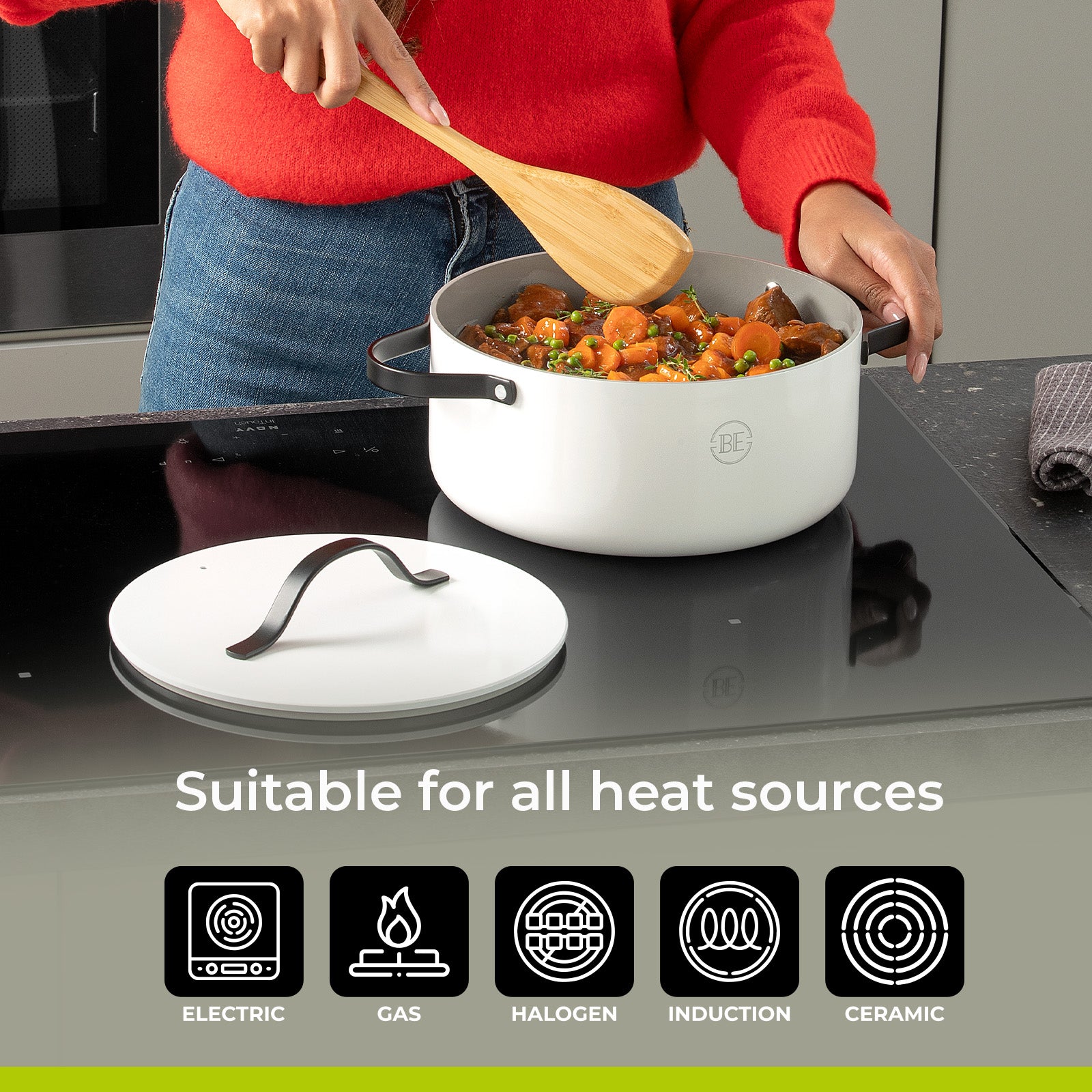 BE | LIVING Essential Serie Braadpan met Deksel