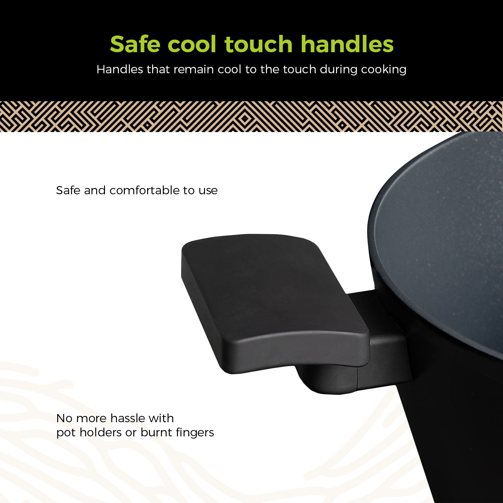 BE | LIVING Delight Serie Braadpan met Deksel – Ø 24 cm – Zwart