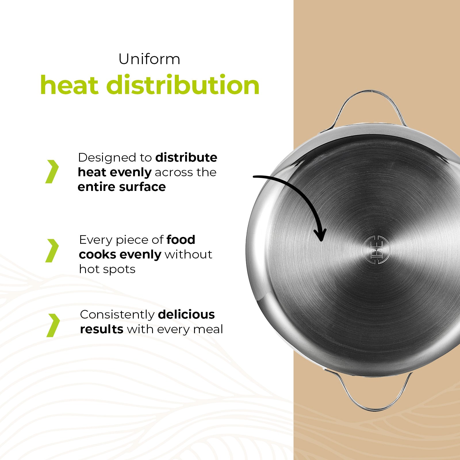 BE | LIVING Essential Serie Stainless Steel Black Hapjespan met deksel Ø 32 cm