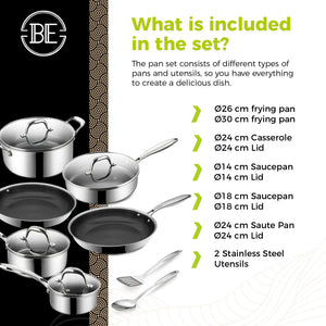 BE | LIVING CIRCLAD Serie 12-delige Kookgerei Set