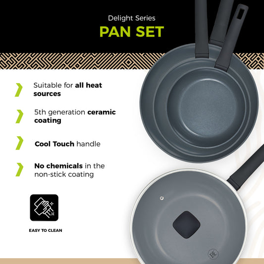 ecomposer-3pcs Frying Pan Set