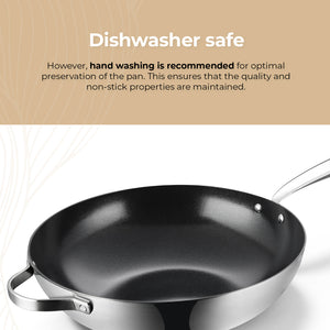 BE | LIVING Essential Serie Stainless Steel Black Wokpan Ø 32 cm
